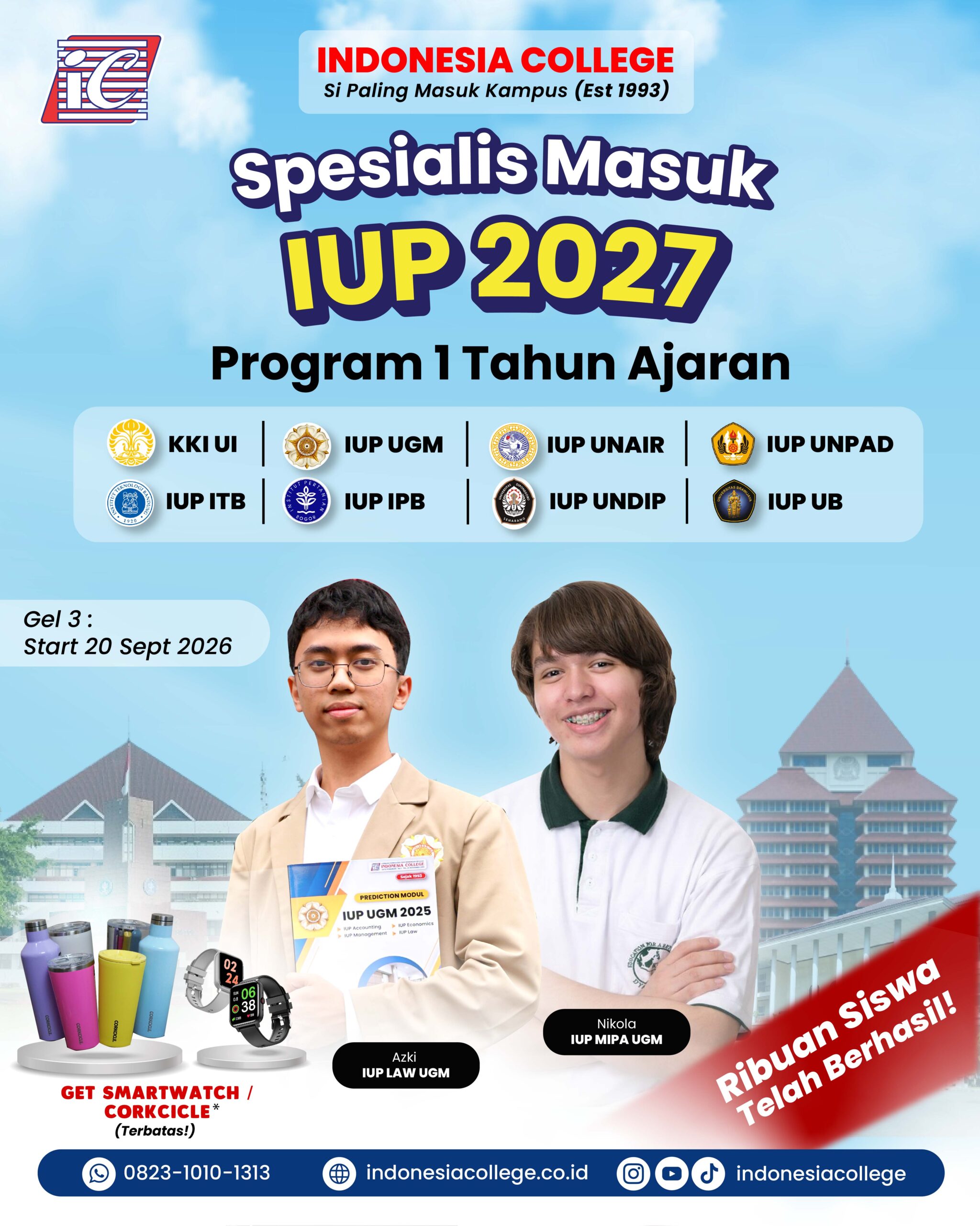 Bimbel IUP 1 tahun ajaran 2027 by Indonesia College
